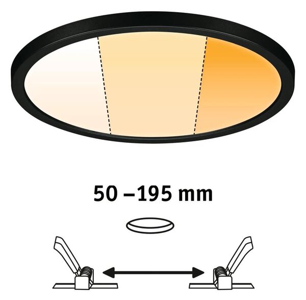 Paulmann 93102 - LED/16W IP44 Stm podhledové svítidlo AREO 230V pr. 23 cm černá
