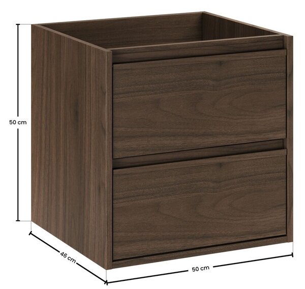 Comad Závěsná skříňka pod umyvadlo Villa 50 cm ořech