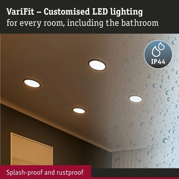 Paulmann 93102 - LED/16W IP44 Stm podhledové svítidlo AREO 230V pr. 23 cm černá