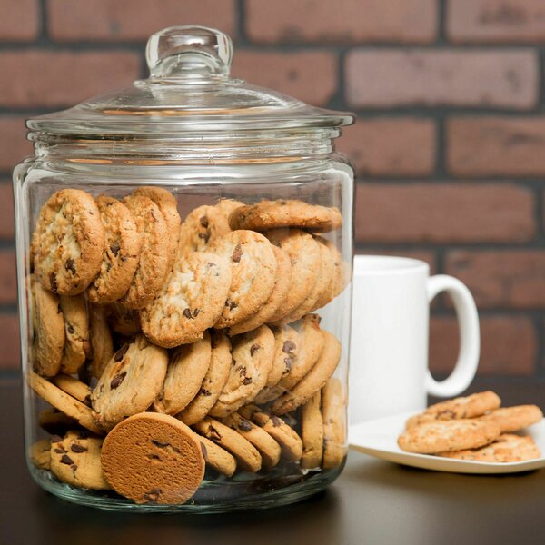 Goodhome Skleněná dóza, velký objem 6,35l BISCOTTI