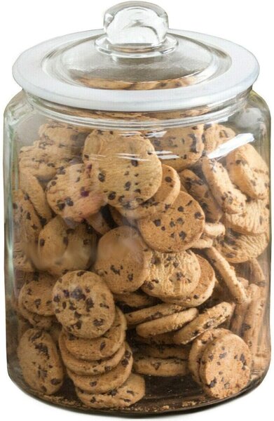 Goodhome Skleněná dóza, velký objem 6,35l BISCOTTI