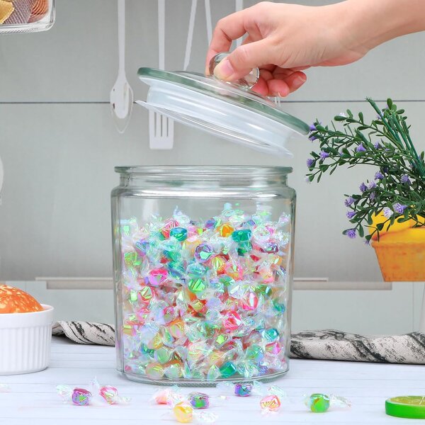 Goodhome Skleněná dóza, velký objem 6,35l BISCOTTI