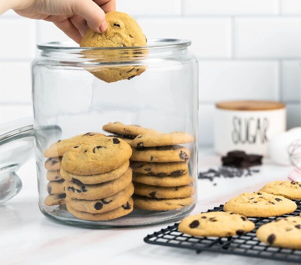 ADEO Skleněná dóza, velký objem 3,9l BISCOTTI