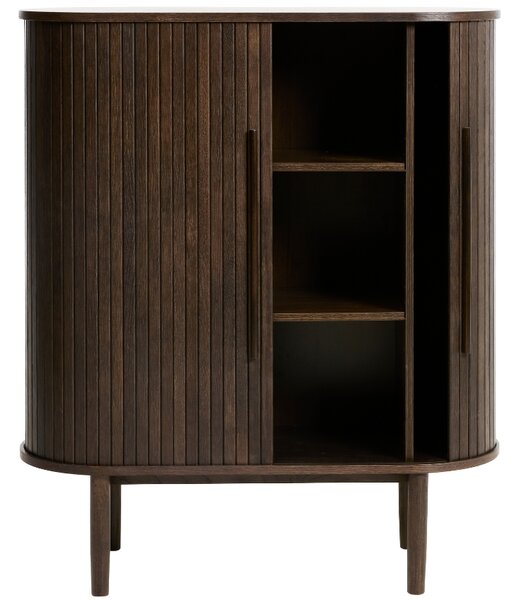Unique Furniture Tmavá dubová komoda Meta 100 cm