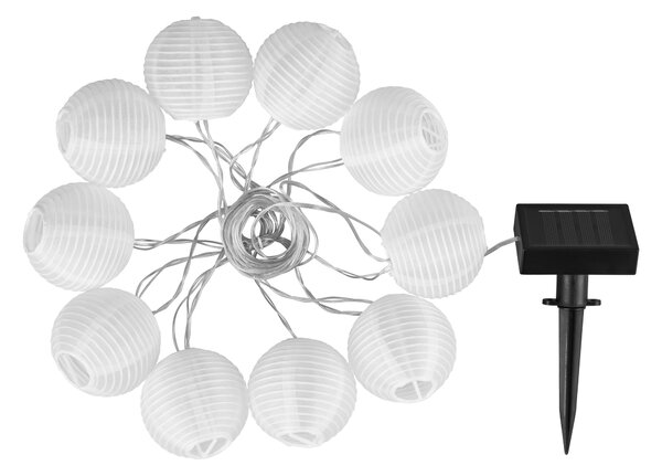 Livarno® Solární světelný LED řetěz, 10 LED (lampion / bílá) (100407611002)