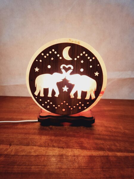 Serados Solná lampa s výměnným motivem Sloní tanec