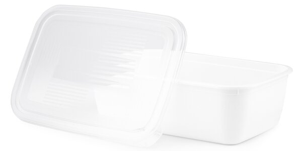 Plastové krabičky do mrazáku, Rotho FREEZE, bílá, sada 4 x 0,5l (16x11x6)