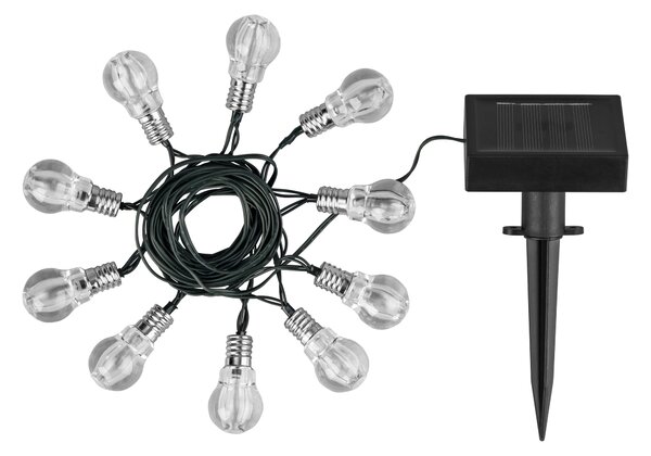 Livarno® Solární světelný LED řetěz, 10 LED (žárovky) (100407611003)