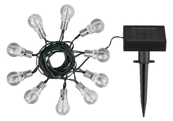 Livarno® Solární světelný LED řetěz, 10 LED (žárovky) (100407611003)