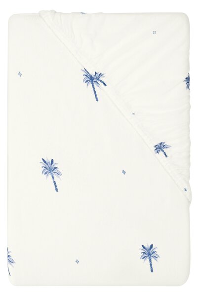 Livarno® Žerzejové napínací prostěradlo, 90–100 x 200 cm (palmy) (100407510002)