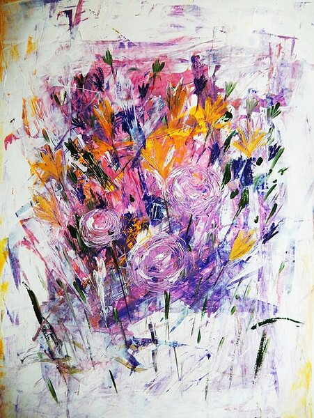 Ručně malovaný obraz od Ivana Pelouchová - "Letní...", rozměr: 43 x 60 cm