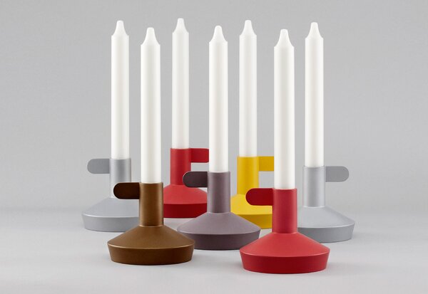 Normann Copenhagen designové svícny Flag Candle Holder (hnědo-zelená)