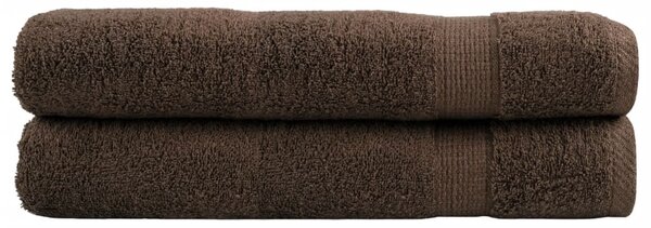 Prémiové ručníky SOLUND 2 ks hnědé 100x200 cm 600 g/m² 137245