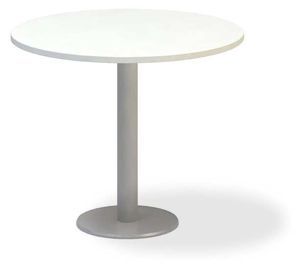 Jednací stůl ProOffice, průměr 90 cm, bílá