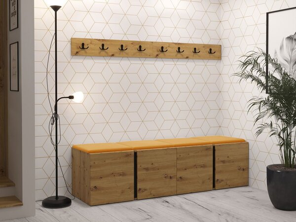 Předsíň Tavasz VII, Barva: grafit, Barva látek:: ekokůže Soft 017 (bíla) 5903211136924
