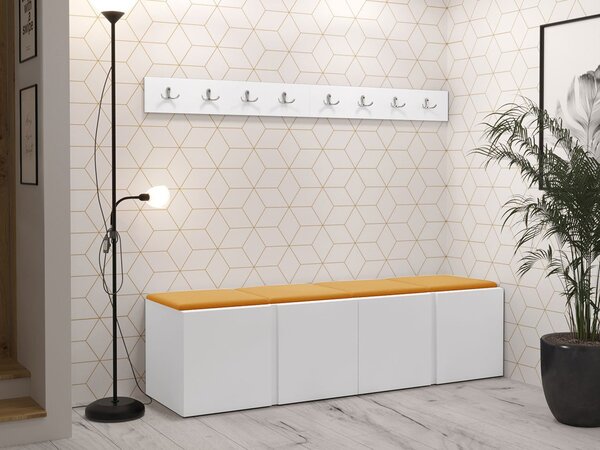 Předsíň Tavasz VII, Barva: grafit, Barva látek:: ekokůže Soft 017 (bíla) 5903211136924