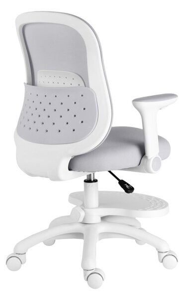 Dětská otočná židle Neoseat JUNI s podnoží — látka, šedá