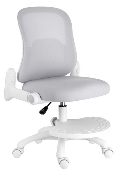 Dětská otočná židle Neoseat JUNI s podnoží — látka, šedá