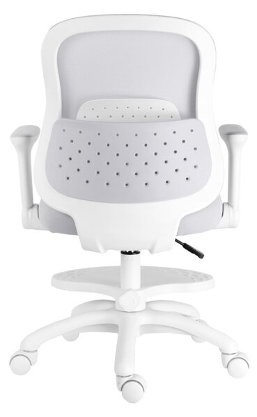 Dětská otočná židle Neoseat JUNI s podnoží — látka, šedá