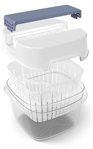 Rotho Speciální box na ovoce a zeleninu, s ventilací a filtrem, do lednice, Fridge Fresh,1,6l modrý