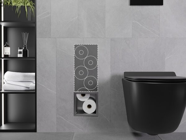 Mexen X-Wall-B zásobník na toaletní papír, kartáčovaný gun grey - 19E5