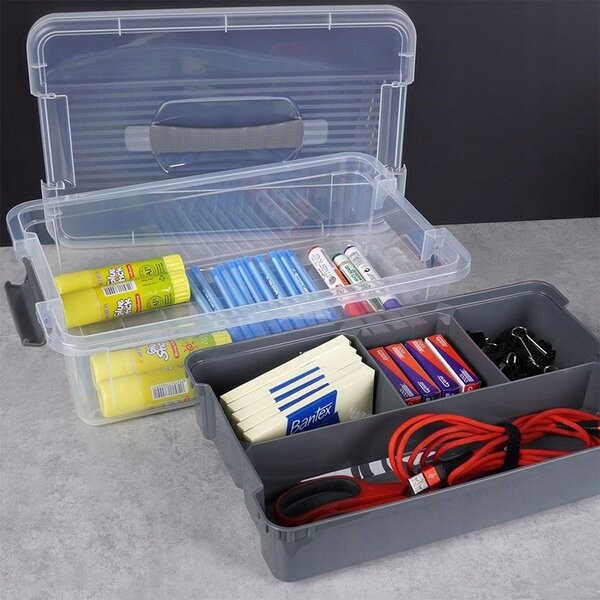 Orion Organizér, úložný box 2v1, multifunkční, šedý STORMAX - 6l, 35 x 23 x 11 cm