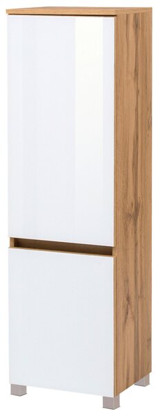 MIDI SKŘÍŇKA, bílá, barvy dubu, 40/130/35 cm Held - Úzké skříňky do koupelny, Online Only