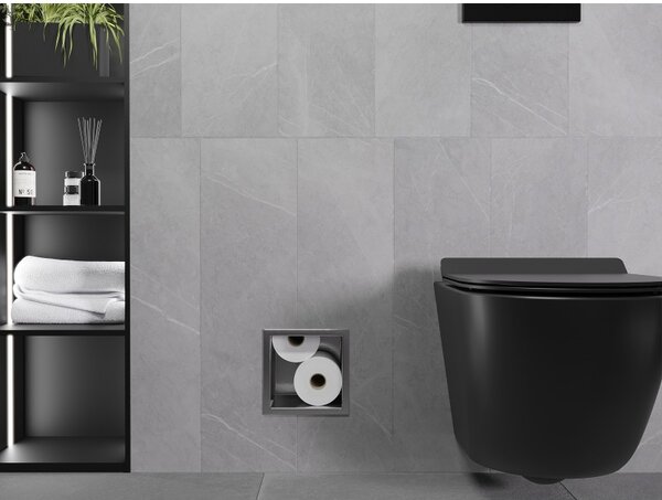 Mexen X-Wall-B zásobník na toaletní papír, kartáčovaný gun grey - 19E5