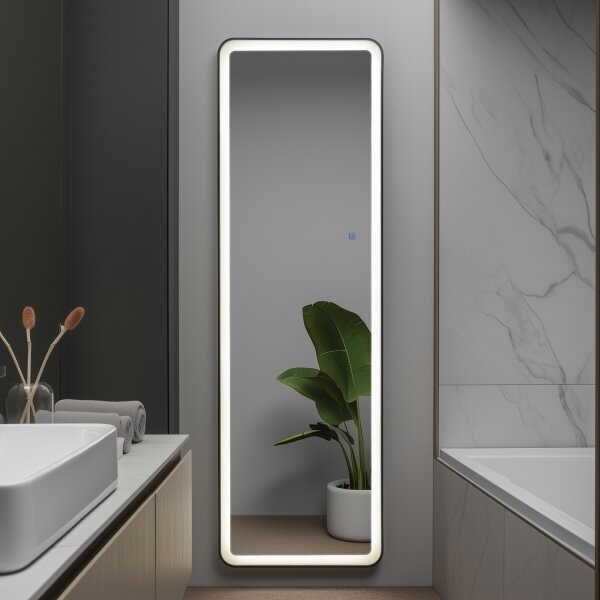 Brilagi - Stojací zrcadlo ELEGANZA LED/42W/230V 160x50 cm IP44 CRI 90 stmív.+CCT