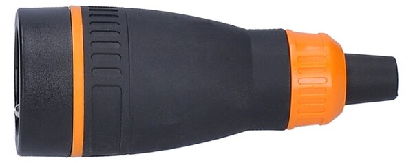 SOLIGHT Zásuvka do vlhka, přímá, IP40, černá-oranžová