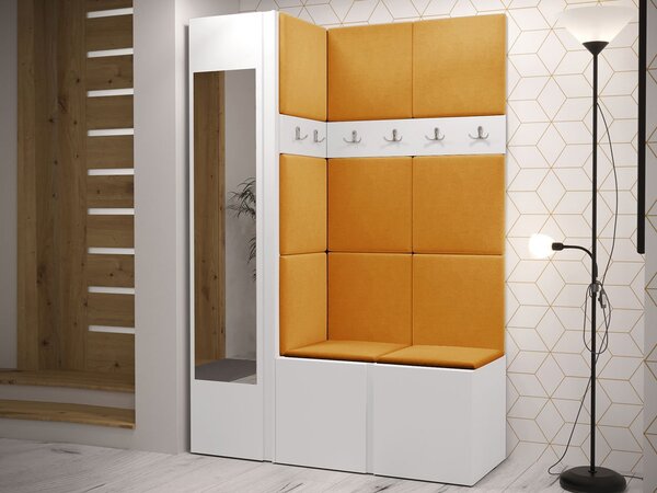Předsíň Tavasz X, Barva: ořech warmia / ořech warmia + černá, Barva látek:: Polo 889 5903211547744