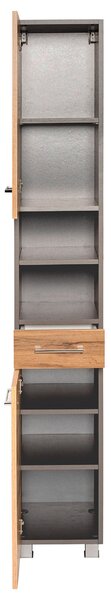 VYSOKÁ SKŘÍŇ, dub wotan, barvy grafitu, 30/180/35 cm Held - Koupelnové série, Online Only