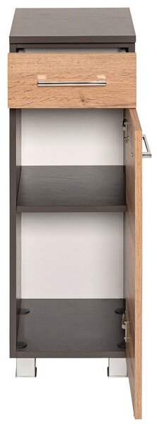SPODNÍ SKŘÍŇKA, dub wotan, barvy grafitu, 30/79/35 cm Held - Koupelnové série, Online Only