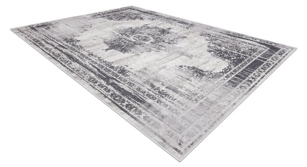 Makro Abra Kusový koberec vhodný k praní ANDRE 1187 Klasický protiskluzový bílý černý Rozměr: 160x220 cm