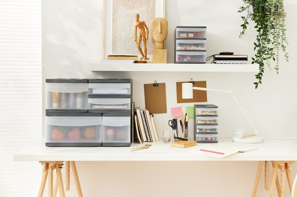 L - Zásuvka, úložný box vysunovací, antracit Rotho SYSTEMIX