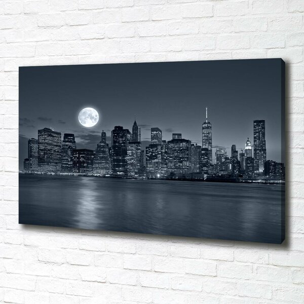 Foto obraz na plátně do obýváku New York noc oc-78010897