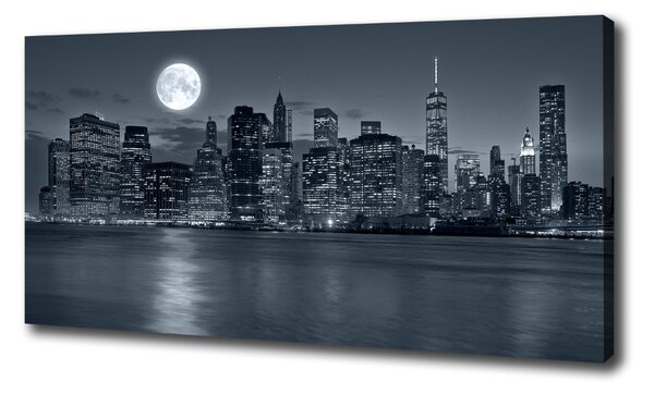 Foto obraz na plátně do obýváku New York noc oc-78010897
