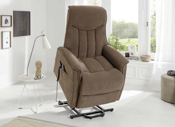 (3775) (2xM) ORBIT elektrické TV relax polohovací křeslo cappuccino