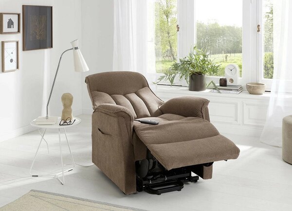 (3775) (2xM) ORBIT elektrické TV relax polohovací křeslo cappuccino