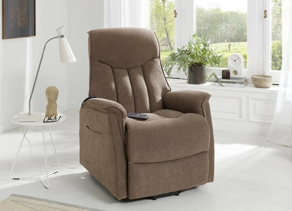 (3775) (2xM) ORBIT elektrické TV relax polohovací křeslo cappuccino