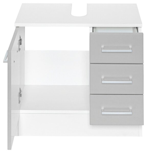 SKŘÍŇKA POD UMYVADLO, světle šedá, bílá, 60/54/35 cm Held - Koupelnové série, Online Only