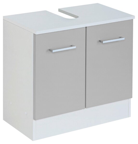 SKŘÍŇKA POD UMYVADLO, světle šedá, bílá, 60/54/35 cm Held - Koupelnové série, Online Only