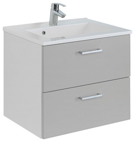 SKŘÍŇKA S UMYVADLEM, šedá, bílá, 60 cm Held - Koupelnové série, Online Only