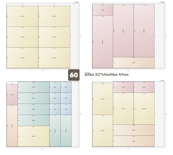 Organizér do šuplíku kuchyně i koupelny, příborník Rotho BASIC, mléčná (38x15)