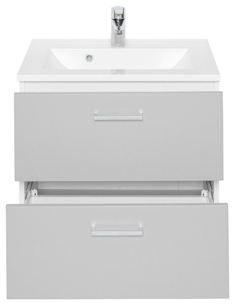 SKŘÍŇKA S UMYVADLEM, šedá, bílá, 60 cm Held - Koupelnové série, Online Only