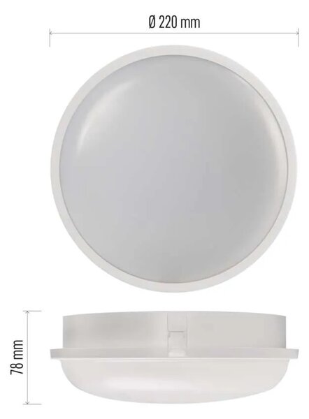 Emos lighting LED přisazené svítidlo QARI, kruhové bílé 20W neutrální b., IP65 1539722000