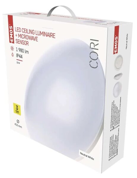 Emos lighting LED přisazené svítidlo CORI s pohyb. čidl., kr. 22W n.b., IP44 1539034130