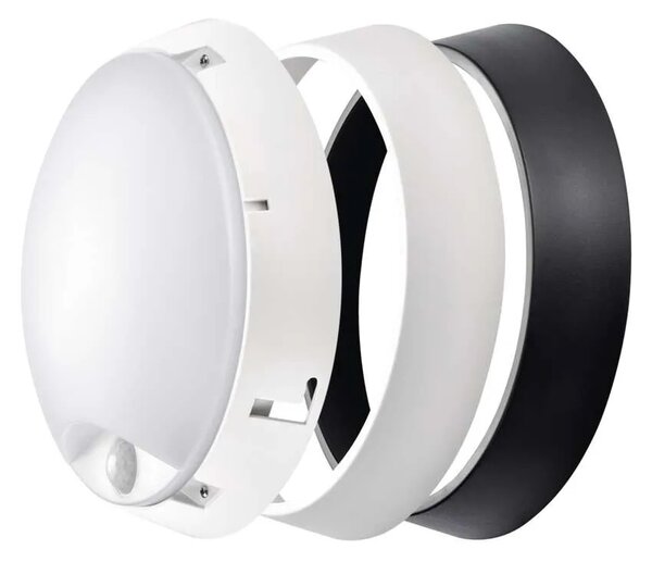 Emos lighting LED přisazené svítidlo ZURI s pohyb. čidl., kruhové č/b 14W n.b., IP54 1539072240