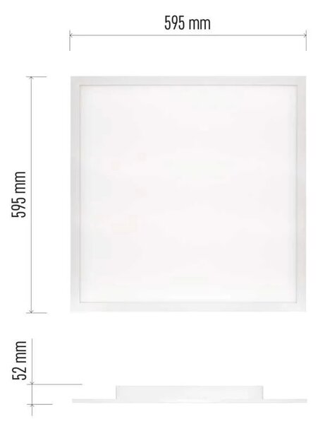 Emos lighting LED přisazené svítidlo RIVI, čtvercové 40W, stmív. se změnou CCT 1544103603