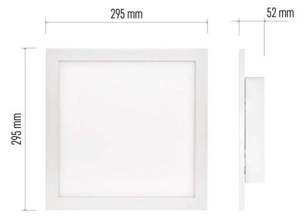Emos lighting LED přisazené svítidlo RIVI, čtvercové 20W, stmív. se změnou CCT 1544101800
